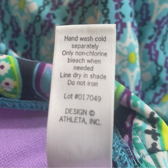 Athleta Paisley Waist Two Pattern Swim Skirt Small - Picture 8 of 12